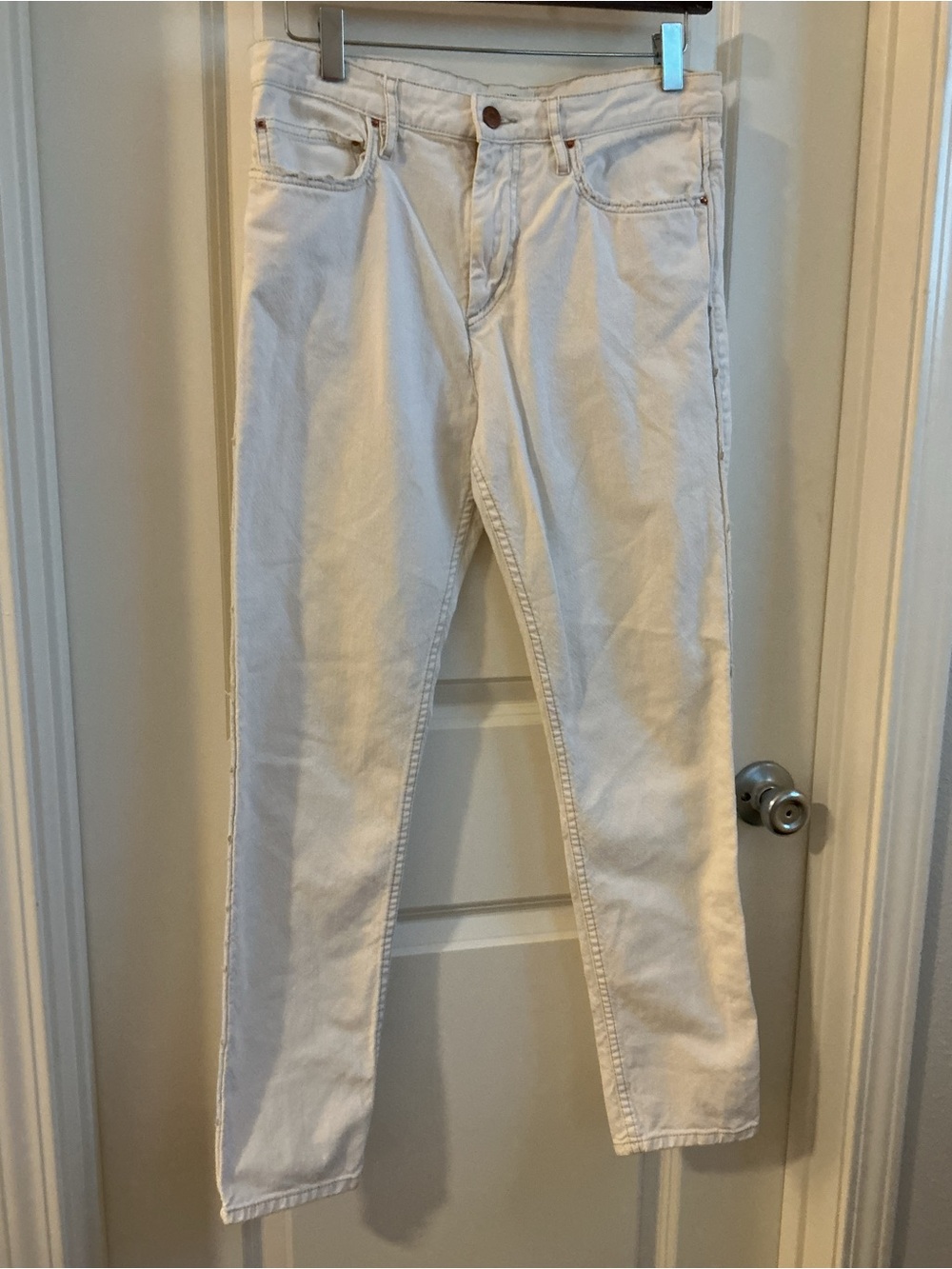 Isabel Marant Distressed Skinny Jeans in White